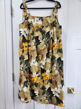Vintage HIROKO Lagenlook Button-Front Dress